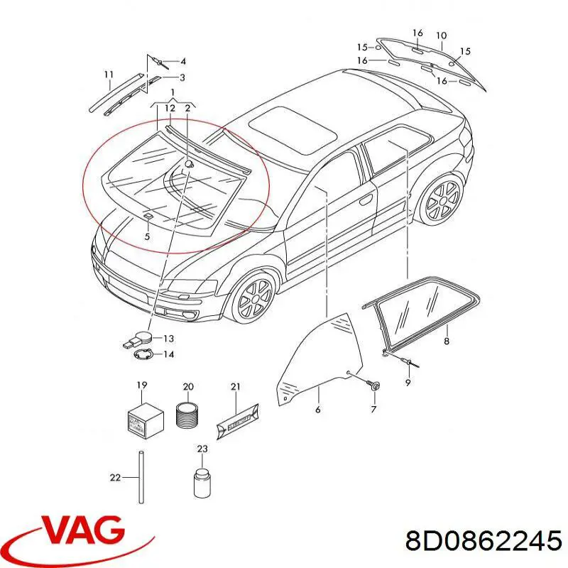  VAG 8D0862245 preço, a partir de 32,21 USD