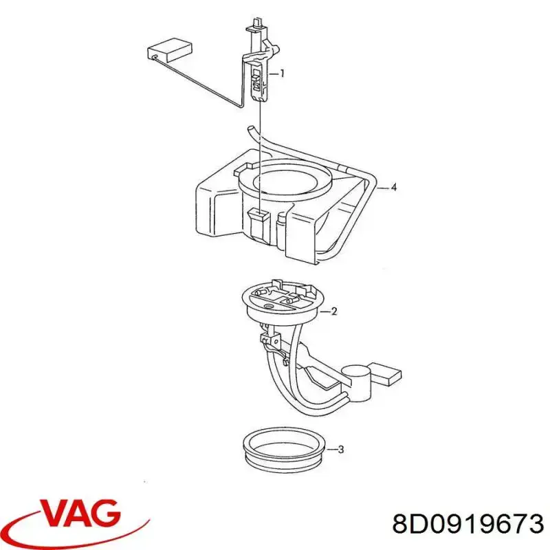 8D0919673G VAG Sensor do nível de combustível no tanque