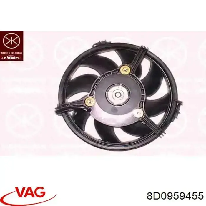 Compre 8D0959455 VAG Ventilador elétrico de esfriamento montado (motor + roda de aletas)