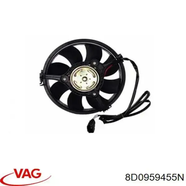 Compre 8D0959455N VAG Ventilador elétrico de esfriamento montado (motor + roda de aletas)
