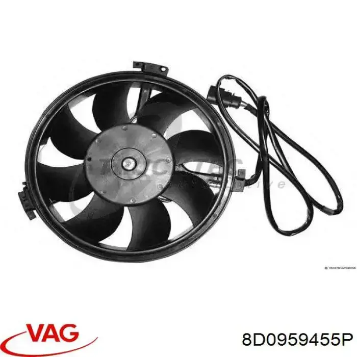 Compre 8D0959455P VAG Ventilador elétrico de esfriamento montado (motor + roda de aletas)