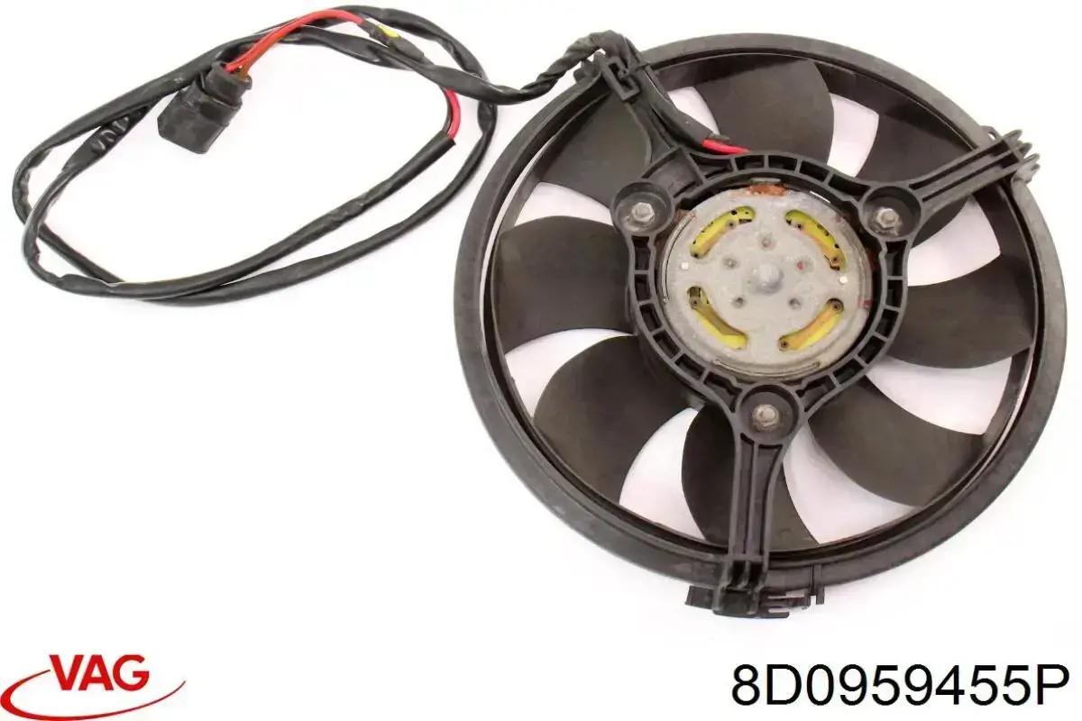 Ventilador elétrico de esfriamento montado (motor + roda de aletas) VAG 8D0959455P preço, a partir de 61,20 USD
