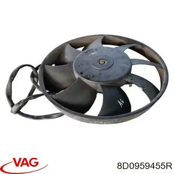 Compre 8D0959455R VAG Ventilador elétrico de esfriamento montado (motor + roda de aletas)