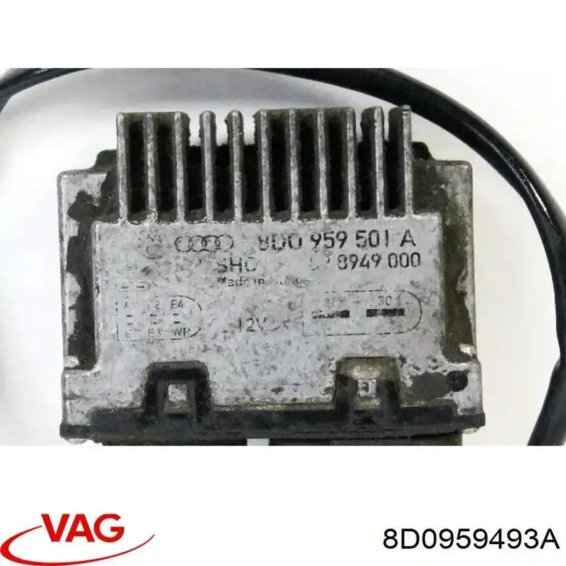 8D0959493A VAG Resistor de motorzinho de ventilador de aparelho de ar condicionado