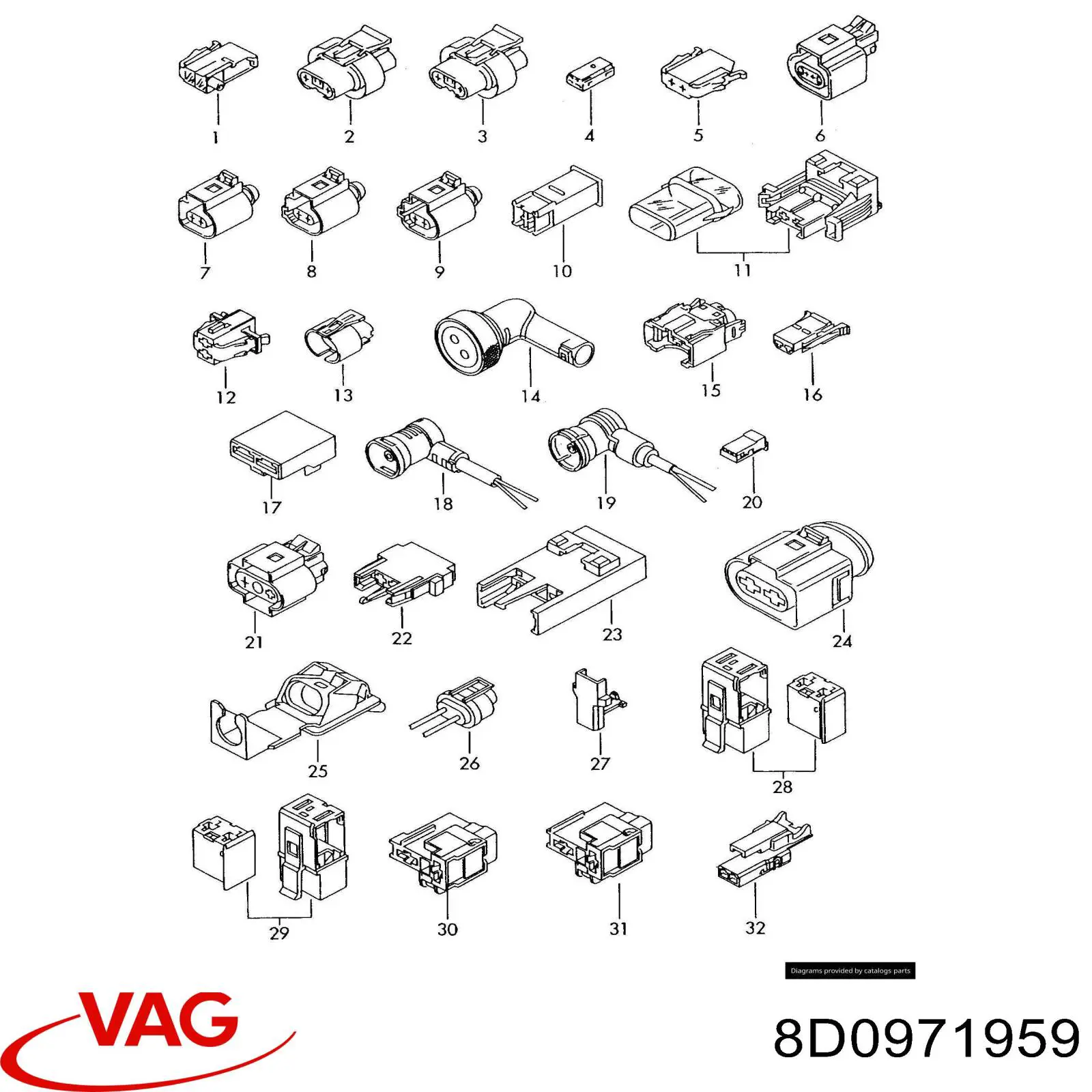  VAG 8D0971959 preço, a partir de 17,29 USD