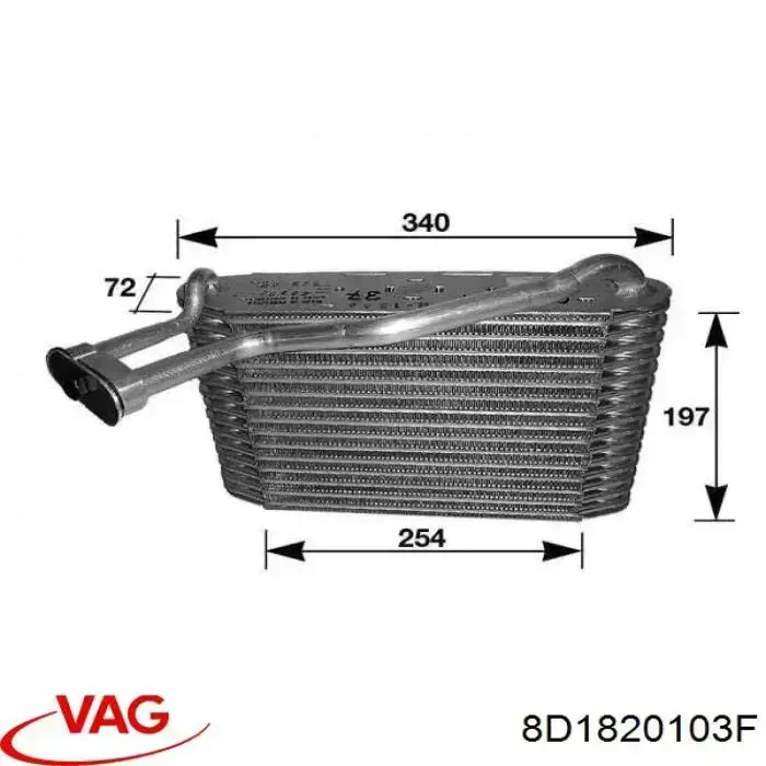 Compre 8D1820103F VAG Vaporizador de aparelho de ar condicionado