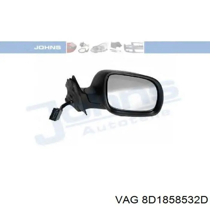 8D1858532D VAG Espelho de retrovisão direito