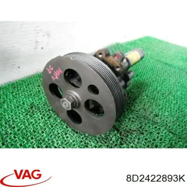 8D2422893K VAG Mangueira da Direção hidrâulica assistida de pressão alta desde a bomba até a régua (do mecanismo)