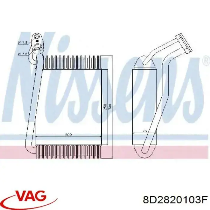 Compre 8D2820103F VAG Vaporizador de aparelho de ar condicionado