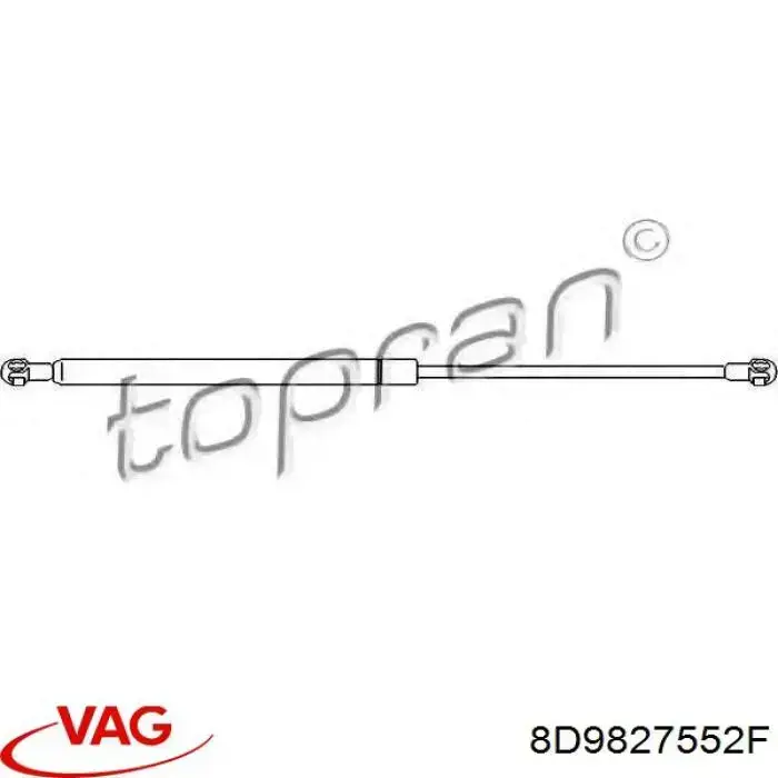 Compre 8D9827552F VAG Amortecedor de tampa de porta-malas (de 3ª/5ª porta traseira)