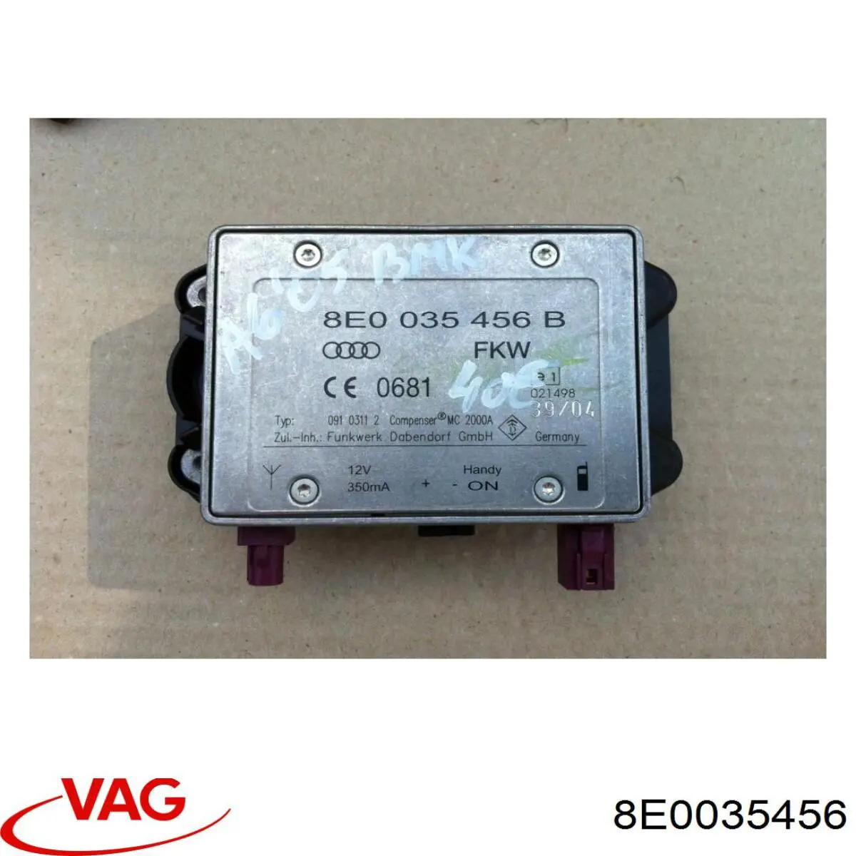 8E0035456 VAG Reforçador do sinal de antena