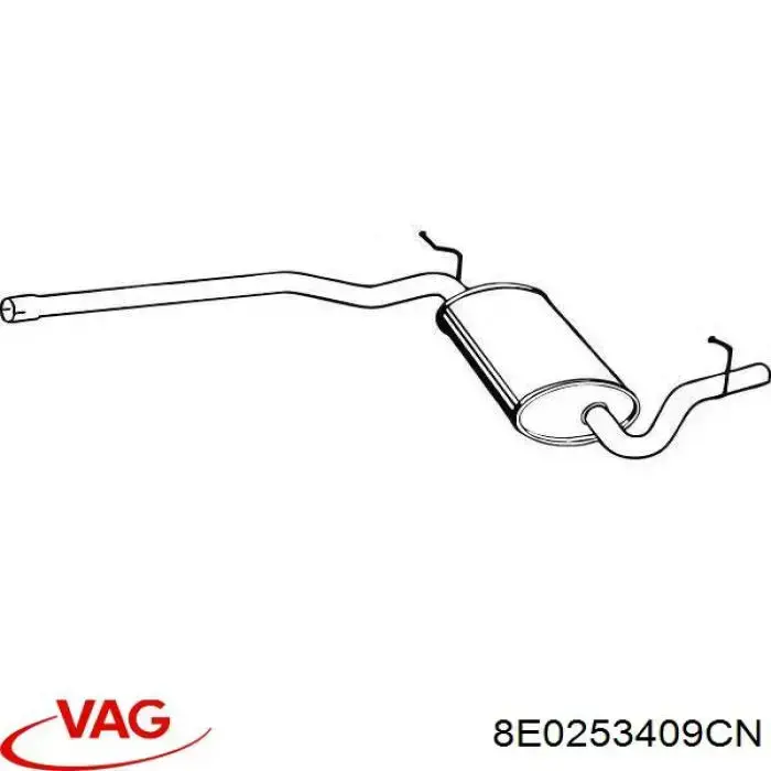 Compre 8E0253409CN VAG Silenciador, parte central