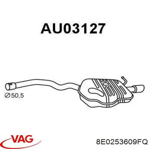 Silenciador, parte traseira VAG 8E0253609FQ preço, a partir de 167,84 USD