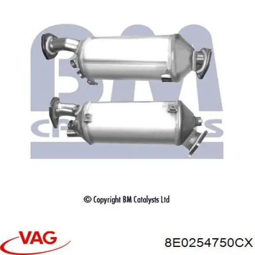 Filtro de partículas do sistema dos gases de escape VAG 8E0254750CX preço, a partir de 333,72 USD
