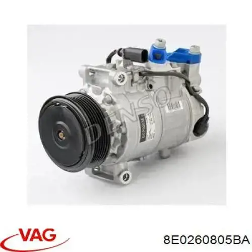 8E0260805BA VAG Compressor de aparelho de ar condicionado