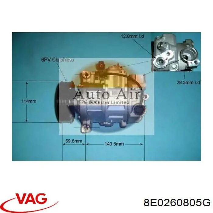 Compre 8E0260805G VAG Compressor de aparelho de ar condicionado