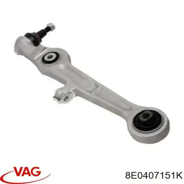 8E0407151K VAG Braço oscilante inferior esquerdo/direito de suspensão dianteira