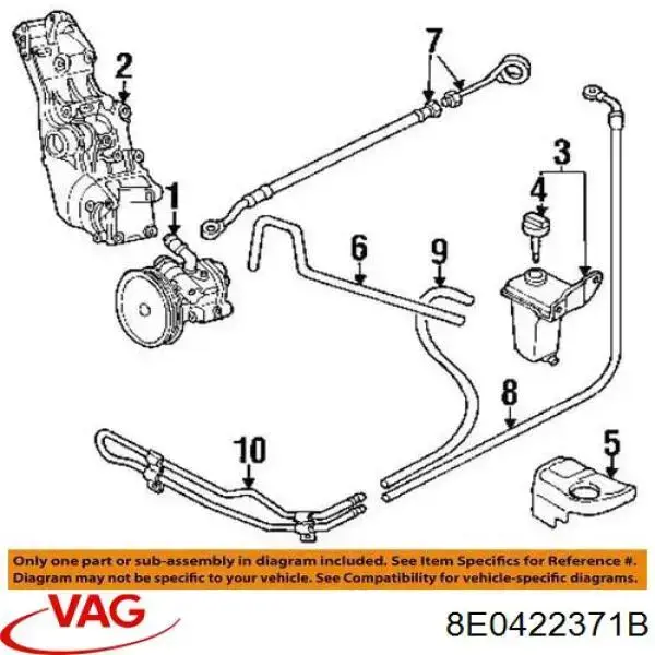 Compre 8E0422371 VAG Tanque de bomba da Direção hidrâulica assistida