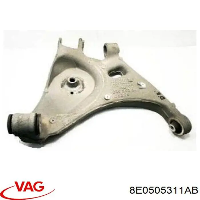 8E0505311AD VAG Braço oscilante inferior esquerdo de suspensão traseira