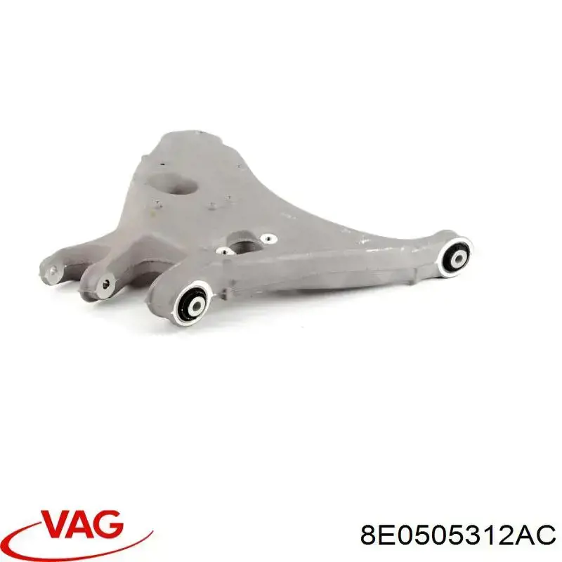 8E0505312AC VAG Braço oscilante inferior direito de suspensão traseira