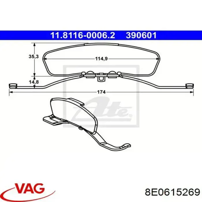  VAG 8E0615269 preço, a partir de 121,44 USD