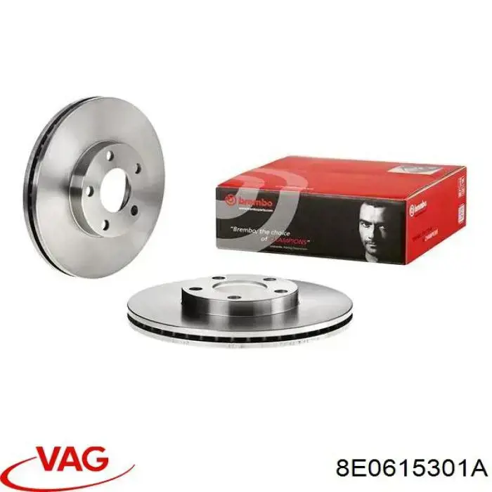 Compre 8E0615301A VAG Disco do freio dianteiro