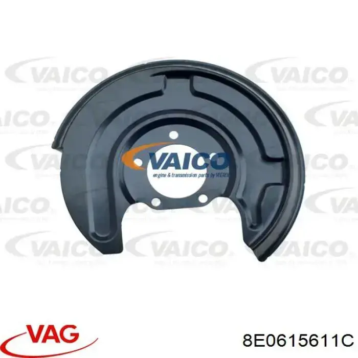 Proteção esquerda do freio de disco traseiro VAG 8E0615611C preço, a partir de 20,76 USD