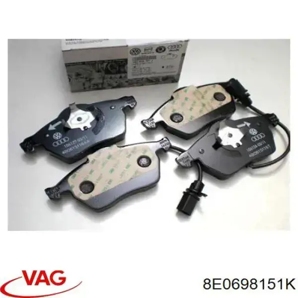 Sapatas do freio dianteiras de disco VAG 8E0698151K preço, a partir de 62,99 USD