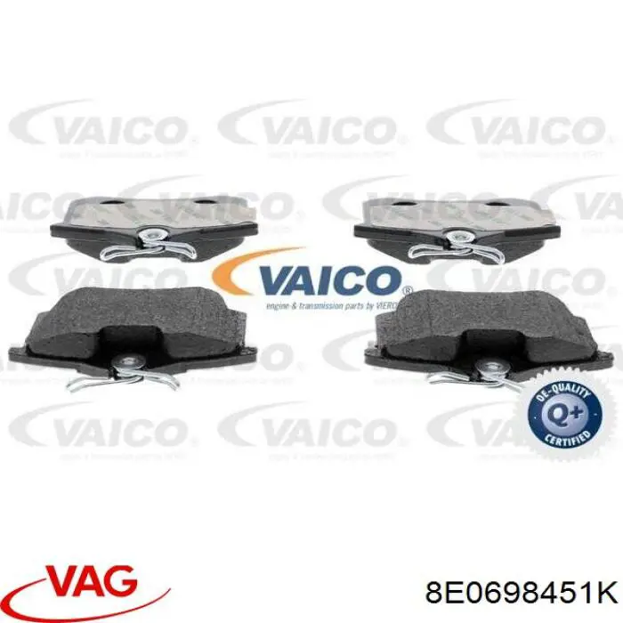 Compre 8E0698451K VAG Sapatas do freio traseiras de disco