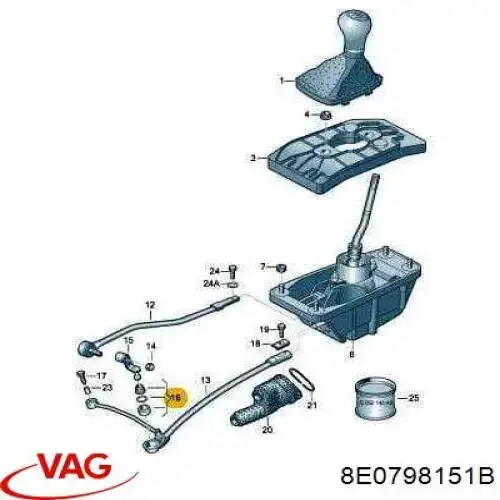 Kit de reparação de ligação de mudança VAG 8E0798151B preço, a partir de 15,42 USD