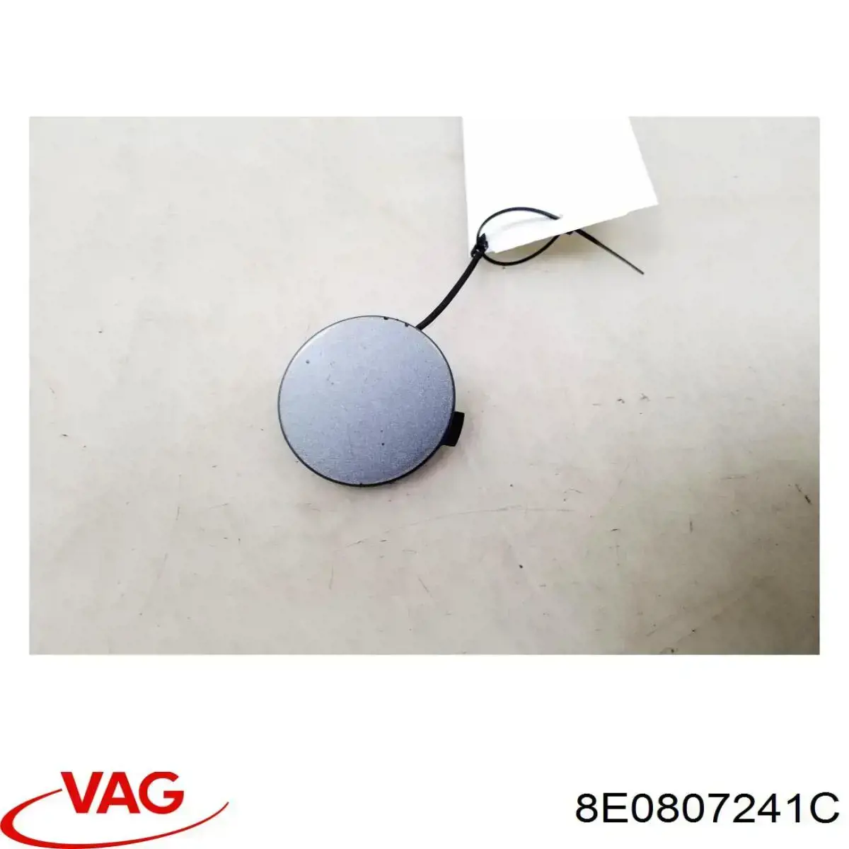 8E0807241C VAG Tampão dianteiro direito do pára-choque do gancho de reboque