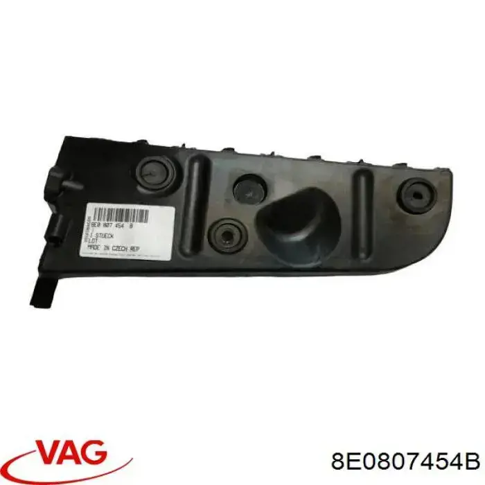 8E0807454B VAG Consola esquerda do pára-choque traseiro