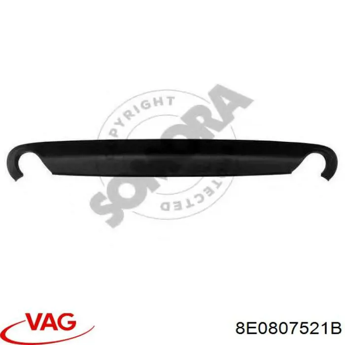 Spoiler do pára-choque traseiro VAG 8E0807521B preço, a partir de 50,45 USD