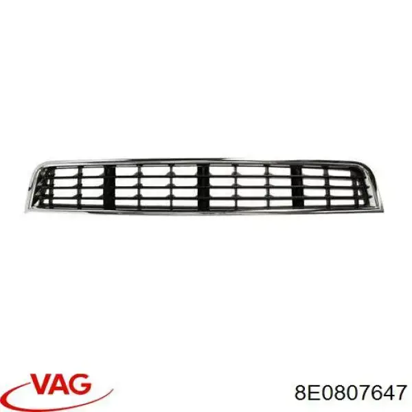8E0807647 VAG Grelha central do pára-choque dianteiro