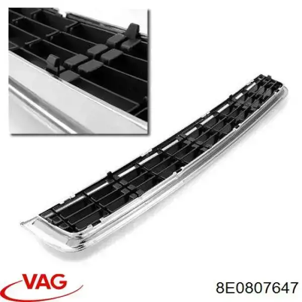 Compre 8E0807647 VAG Grelha central do pára-choque dianteiro