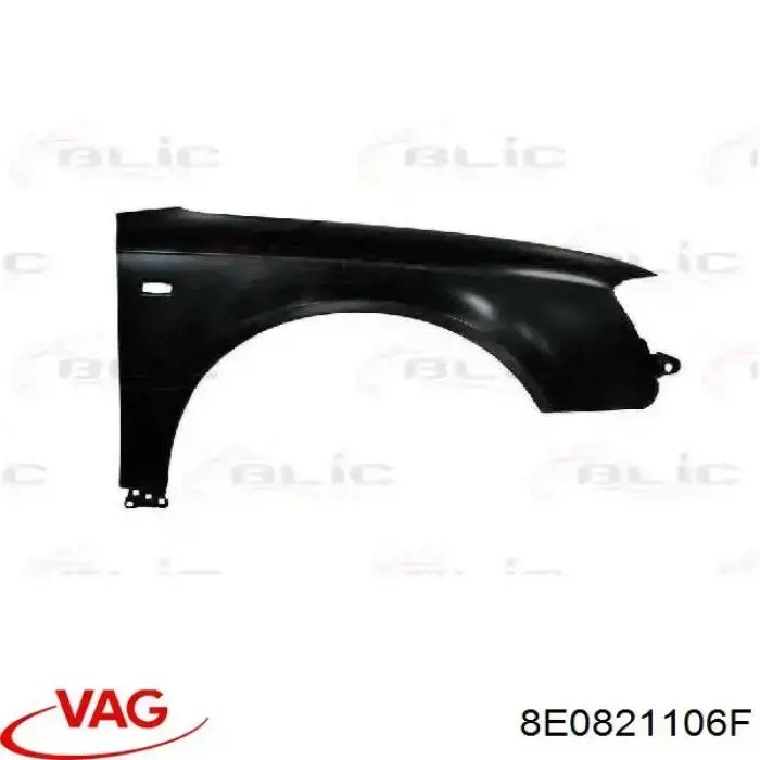 Pára-lama dianteiro direito VAG 8E0821106F preço, a partir de 96,62 USD