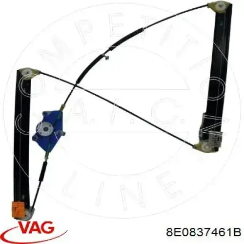 Mecanismo de acionamento de vidro da porta dianteira esquerda VAG 8E0837461B preço, a partir de 36,84 USD