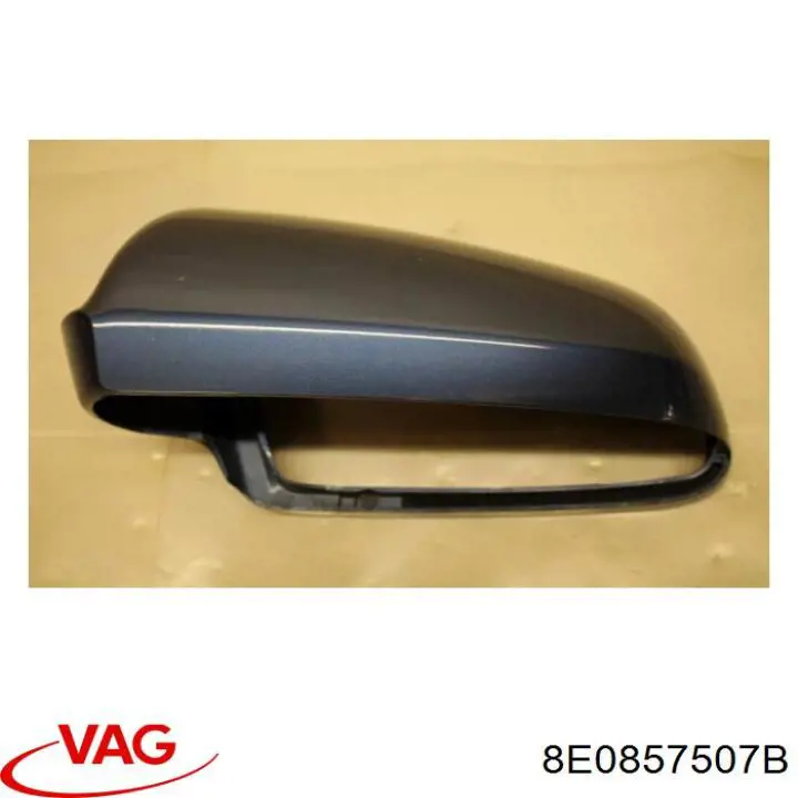 8E0857507B VAG Placa sobreposta (tampa) do espelho de retrovisão esquerdo