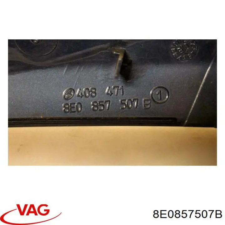 Compre 8E0857507B VAG Placa sobreposta (tampa) do espelho de retrovisão esquerdo