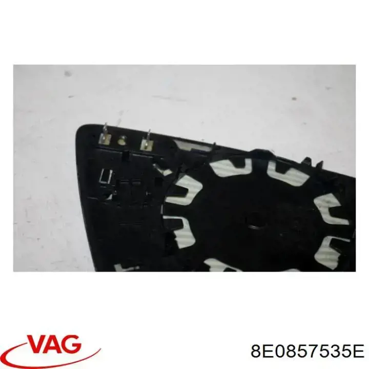 8E0857535E VAG Elemento espelhado do espelho de retrovisão esquerdo