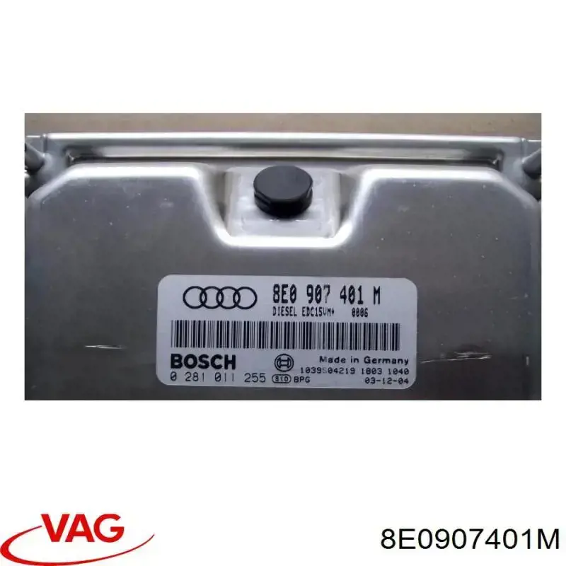 Módulo de direção (Centralina eletrônica) de motor 8E0907401M VAG