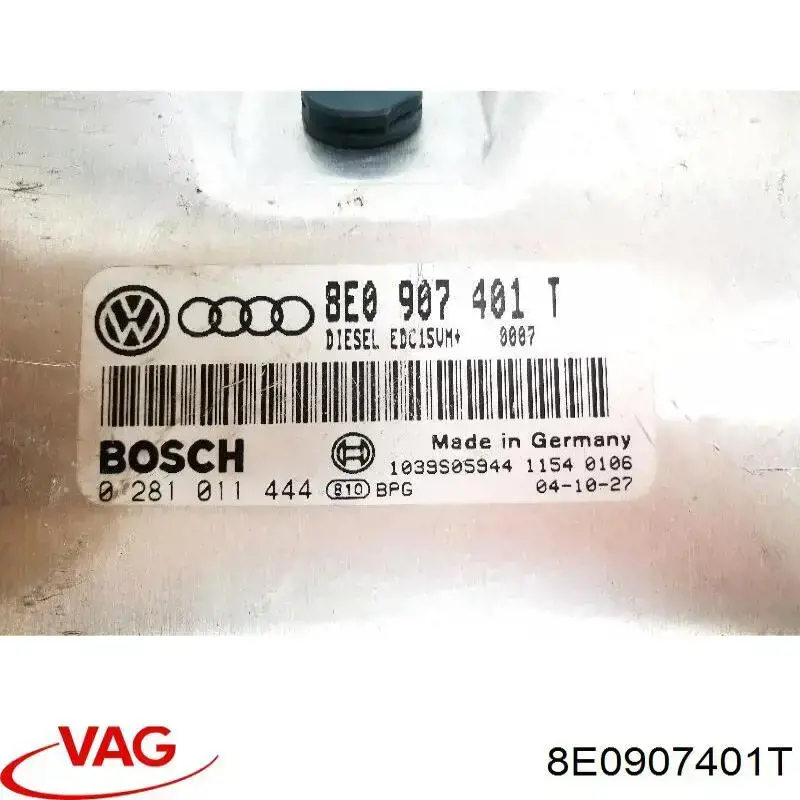 8E0907401T VAG Módulo de direção (Centralina eletrônica) de motor