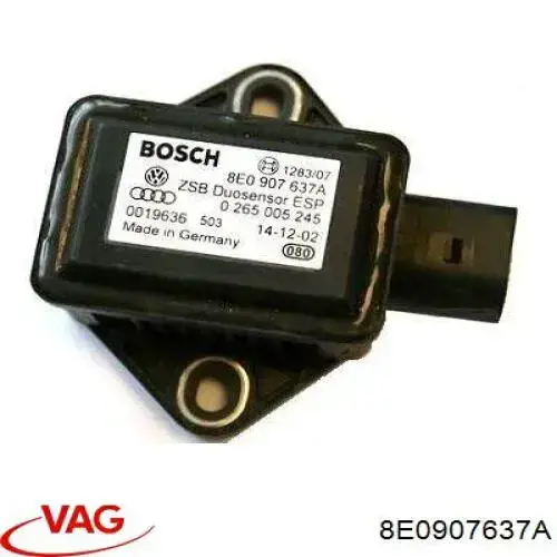 Compre 8E0907637A VAG Sensor de aceleração transversal (ESP)
