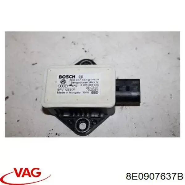 8E0907637B VAG Sensor de aceleração transversal (ESP)