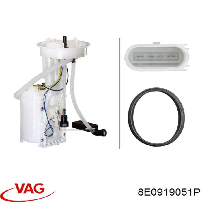 Compre 8E0919051P VAG Módulo de bomba de combustível com sensor do nível de combustível