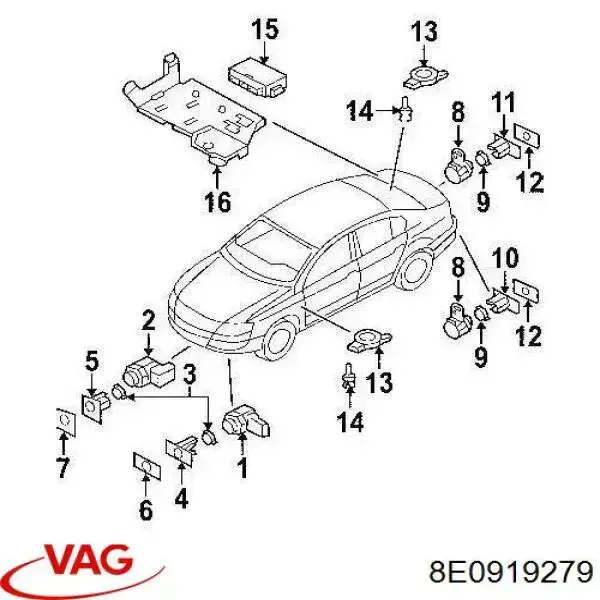 Sinal sonoro de sensor de estacionamento/de acesso sem chave VAG 4D0919279 preço, a partir de 12,43 USD