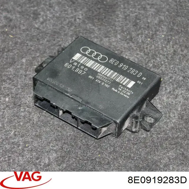 8E0919283D VAG Módulo de direção (Centralina eletrônica) de sensor de estacionamento