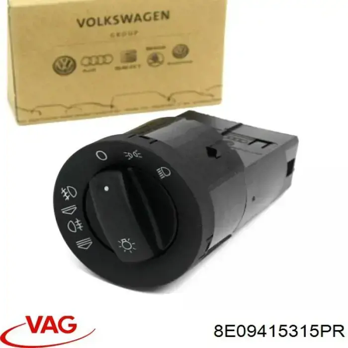 8E09415315PR VAG Comutador das luzes no "painel de instrumentos"