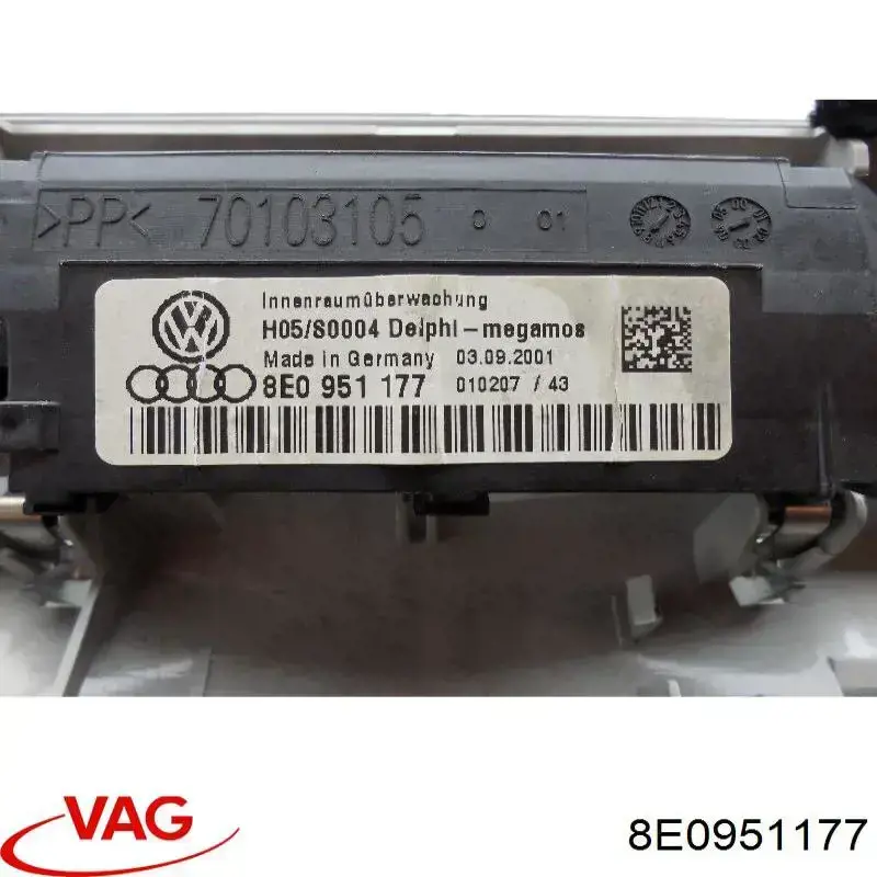 8E0951177 VAG Sensor de movimento no interior