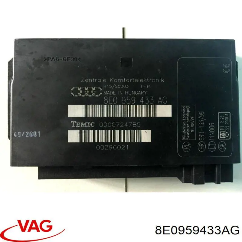 Compre 8E0959433N VAG Unidade de controlo do fecho central